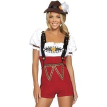 Oktoberfest Costume Lederhosen Romper Suspenders Ruffled Top Hat Set 4202 - $49.49