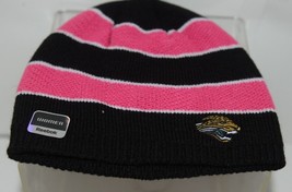 Reebok Jacksonville Jaguars Black Pink Breast Cancer Awareness Cuffless Knit Hat image 1