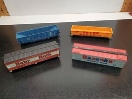 HO Scale Model Railroad - 2 Freight and 2 Hoppers - Baby Ruth - Bazooka - $22.80
