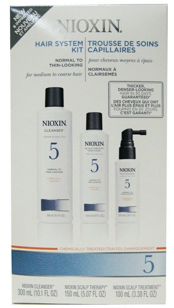 Nioxin System 5 Kit Cleanser, Scalp Therapy and Treatment Three piece Kit - $21.03