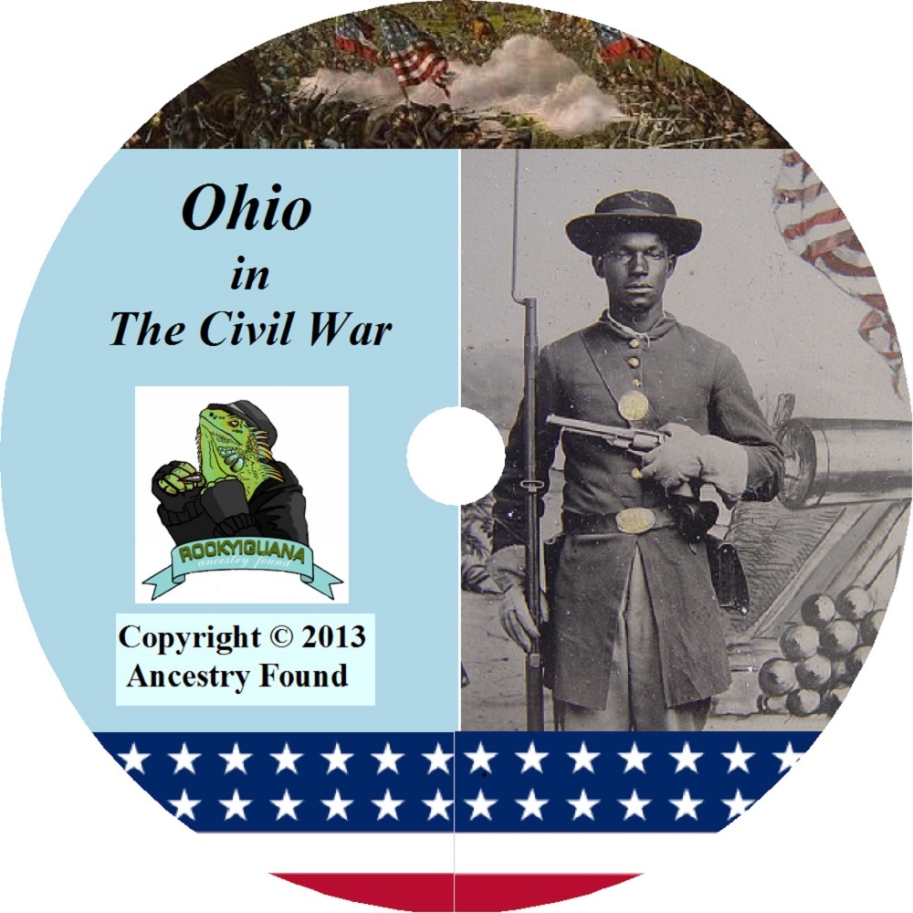 Ohio Civil War Books History & Genealogy - 72 Books on USB Flash Drive