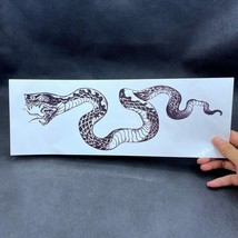Temporary Snake Tattoo Big Size Black Python Anaconda Fake Arm Leg Neck Body Art image 2