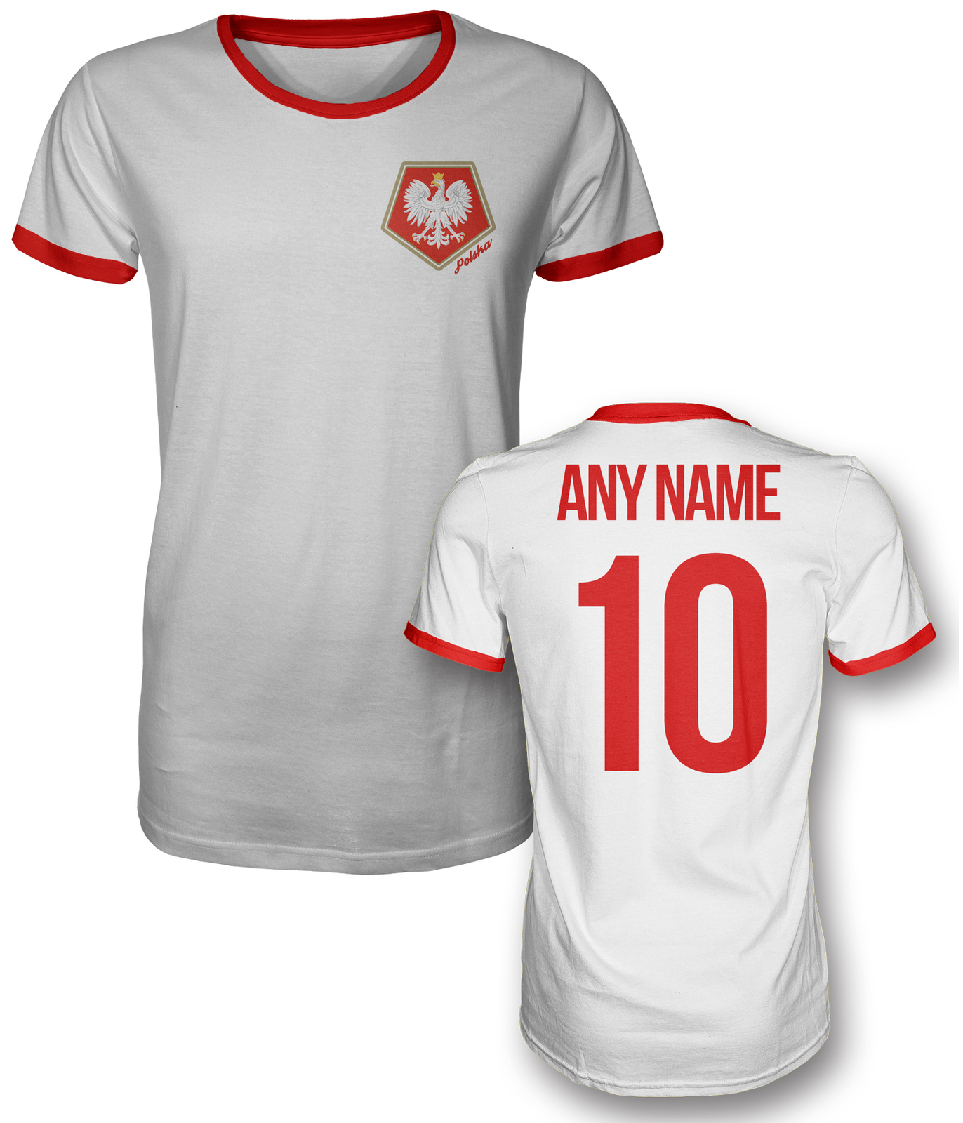 Image of Poland Polska personalized any custom name and number soccer tee t shirt jersey