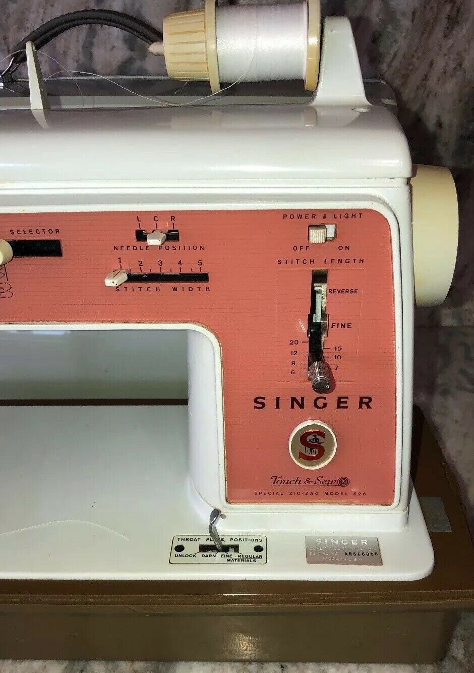 Vintage Singer Touch And Sew Sewing Machine Deluxe Zig Zag Model