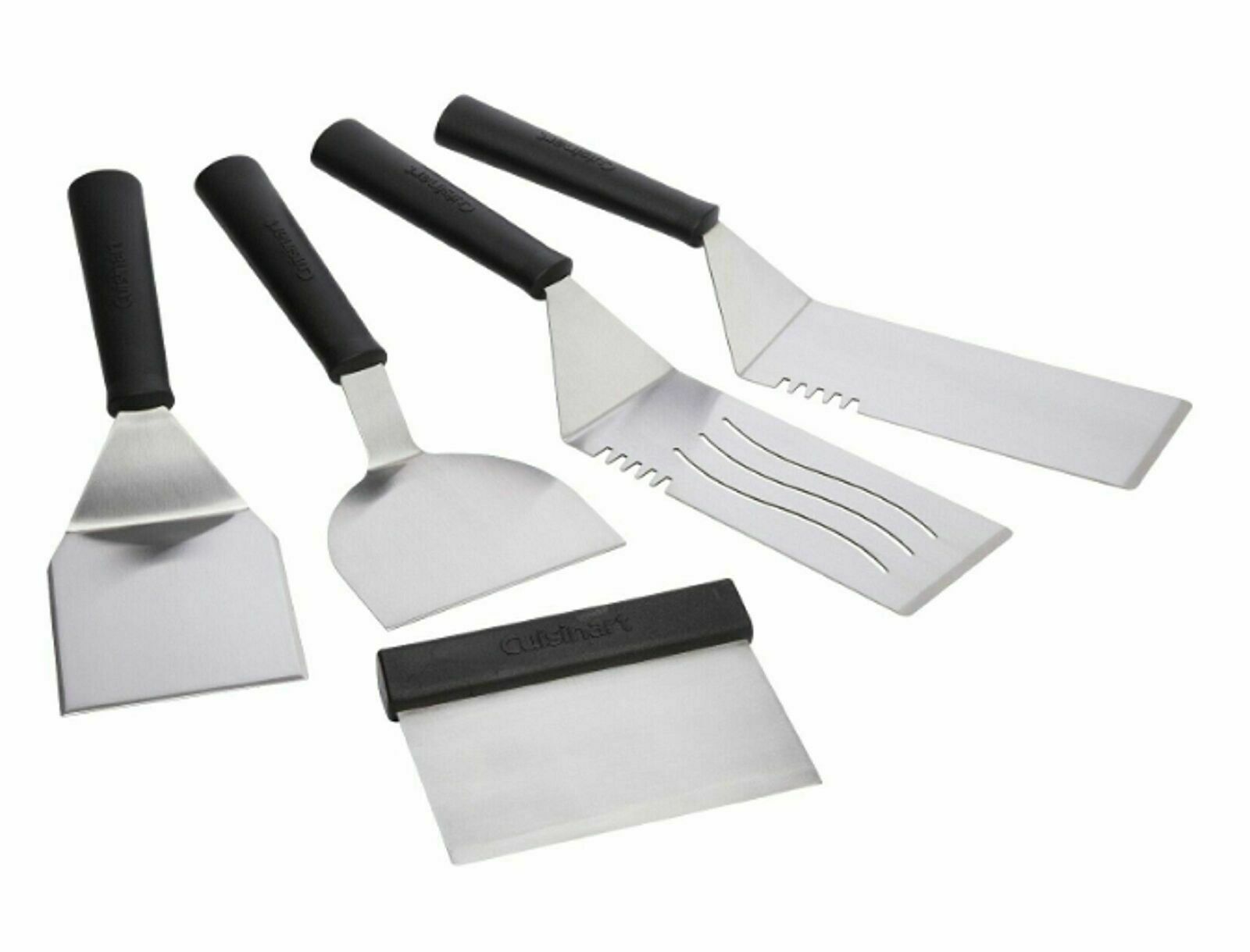 Cuisinart 5-Piece Stainless Steel BBQ Tool Set for Gourmet Outdoor Grilling - £21.15 GBP