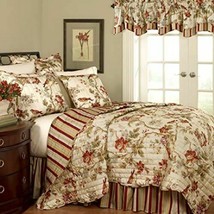 Waverly Charleston Chirp Papaya 4-PC Scallop King Quilt Shams and Pillow - $165.00