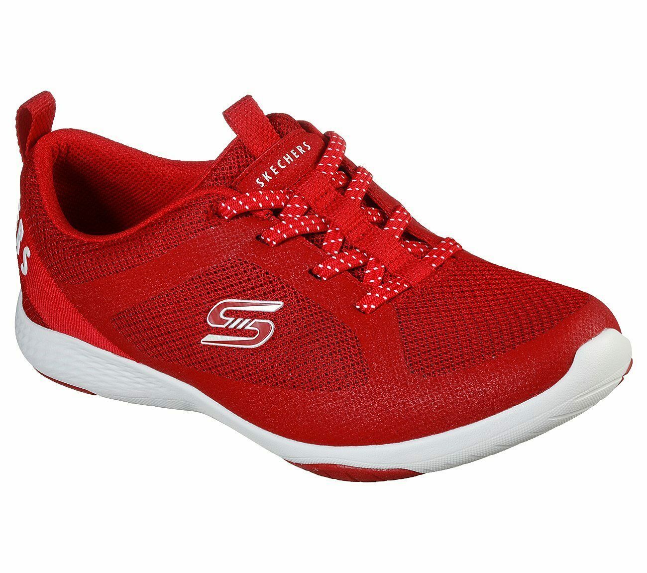 Skechers Red Shoes Memory Foam Women Slip On Comfort Casual Sport ...