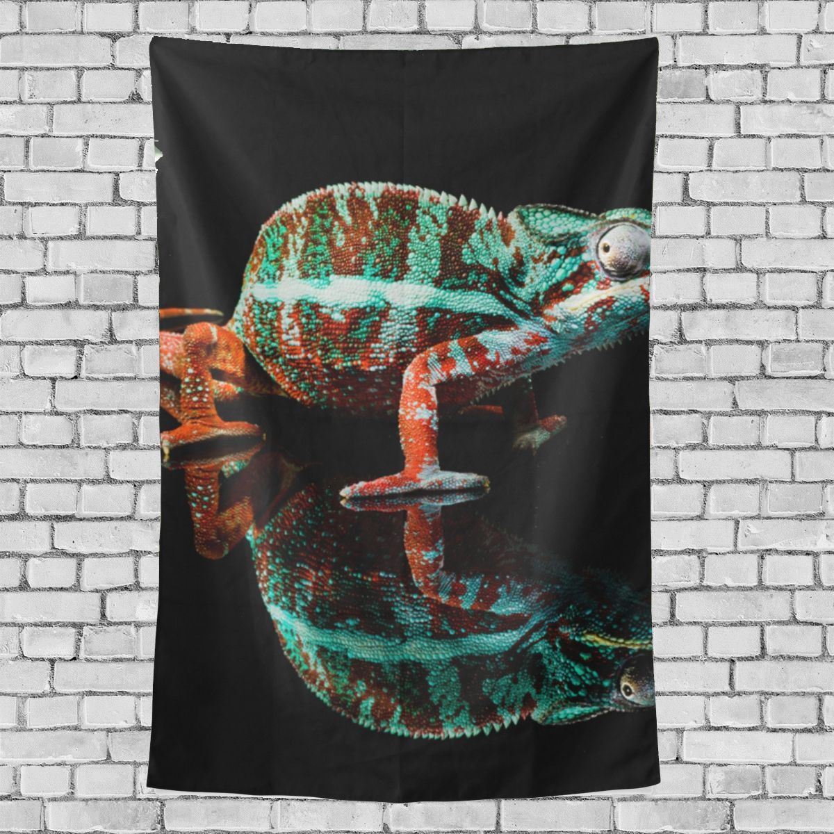 Rectangle Wall Tapestry Strange Ugly Chameleon Animal Pattern Tapestry ...