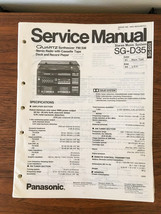 Panasonic SG-D35 Stereo Service Manual *Original* - $18.53