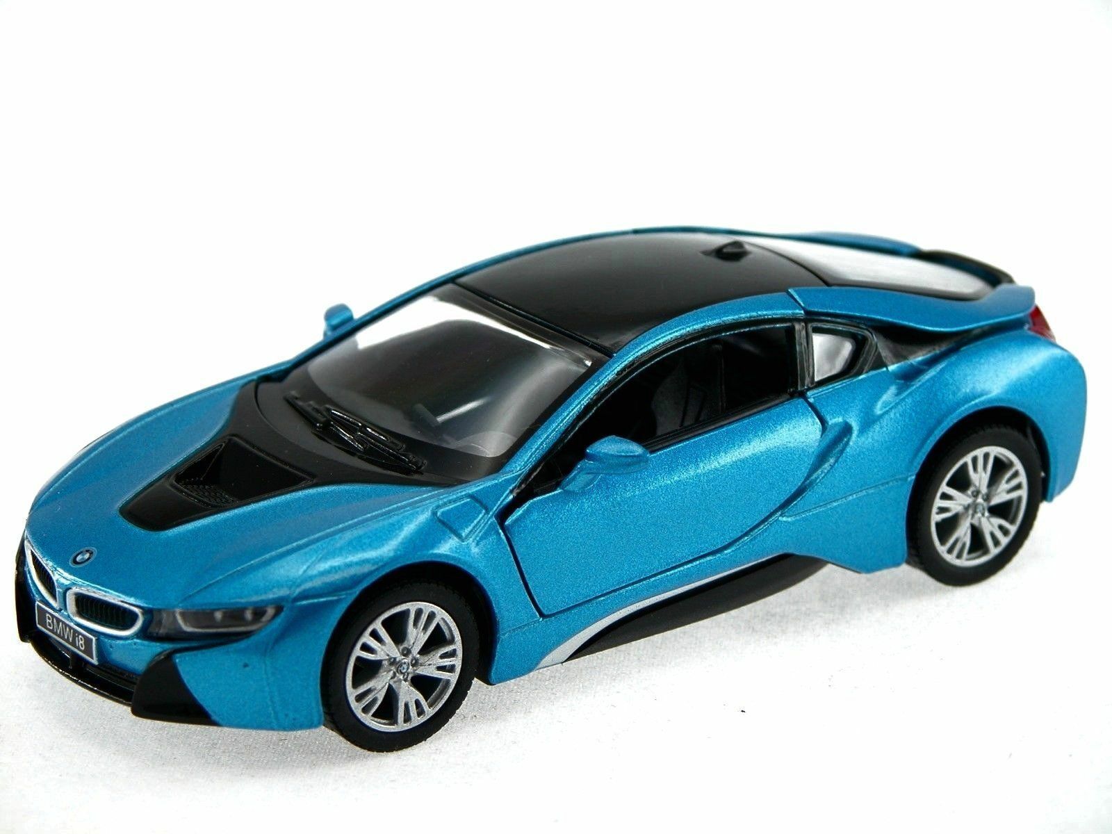 BMW i8 2 Door Coupe 1:36 Diecast Model Toy Car Pull Action New- Blue ...