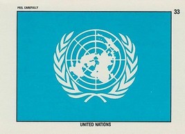 1991 Desert Storm Topps Flag Stickers United Nations # 33 - $1.73