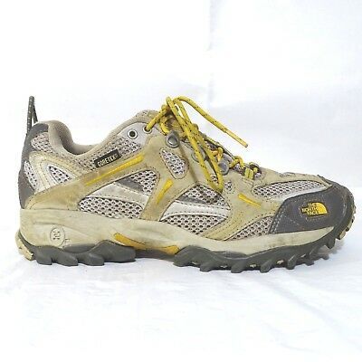 The North Face Hiking Shoes Vibram Sole Women Size 7.5 Tan Gray Mesh ...