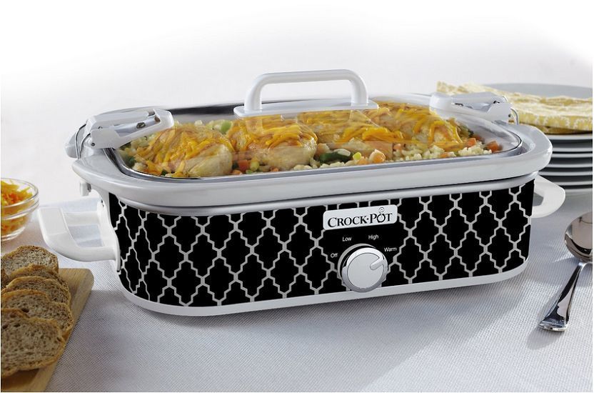 Electric Slow Cooker Crock Pot Removable Stoneware Casserole Dish Lid