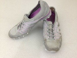 Skechers Sport Women&#39;s Gray Purple Memory Foam Sneakers Size 6.5 - $15.83