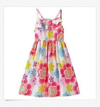 NWT Carter&#39;s Girls 2T 3T White Pink Aqua Floral Knit Summer Sundress Dress - $9.99