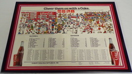 1979 Coke Bucknell / Davidson Football Framed 12x18 Advertising Poster Display