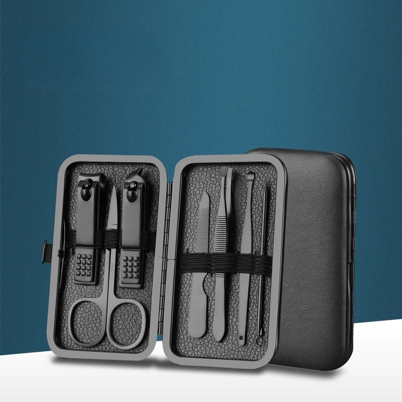19 Pcs Nail Clipper Set Groming Kit Manicure Pedicure Cutter Cuticle Kit Case