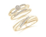 Diamond wedding bands engagement ring trio set for thumb155 crop