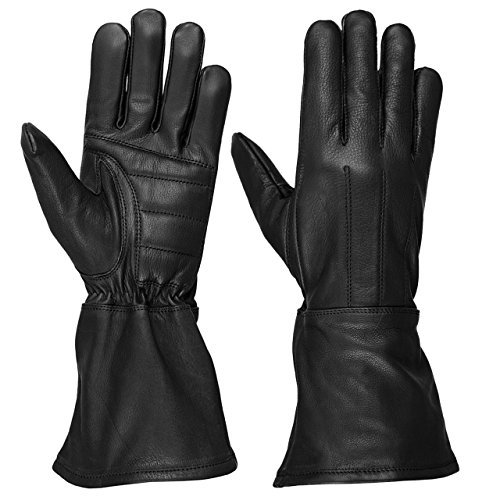 Men's Unlined Extra Long Water Resistant Leather Gauntlet Glove Small ...