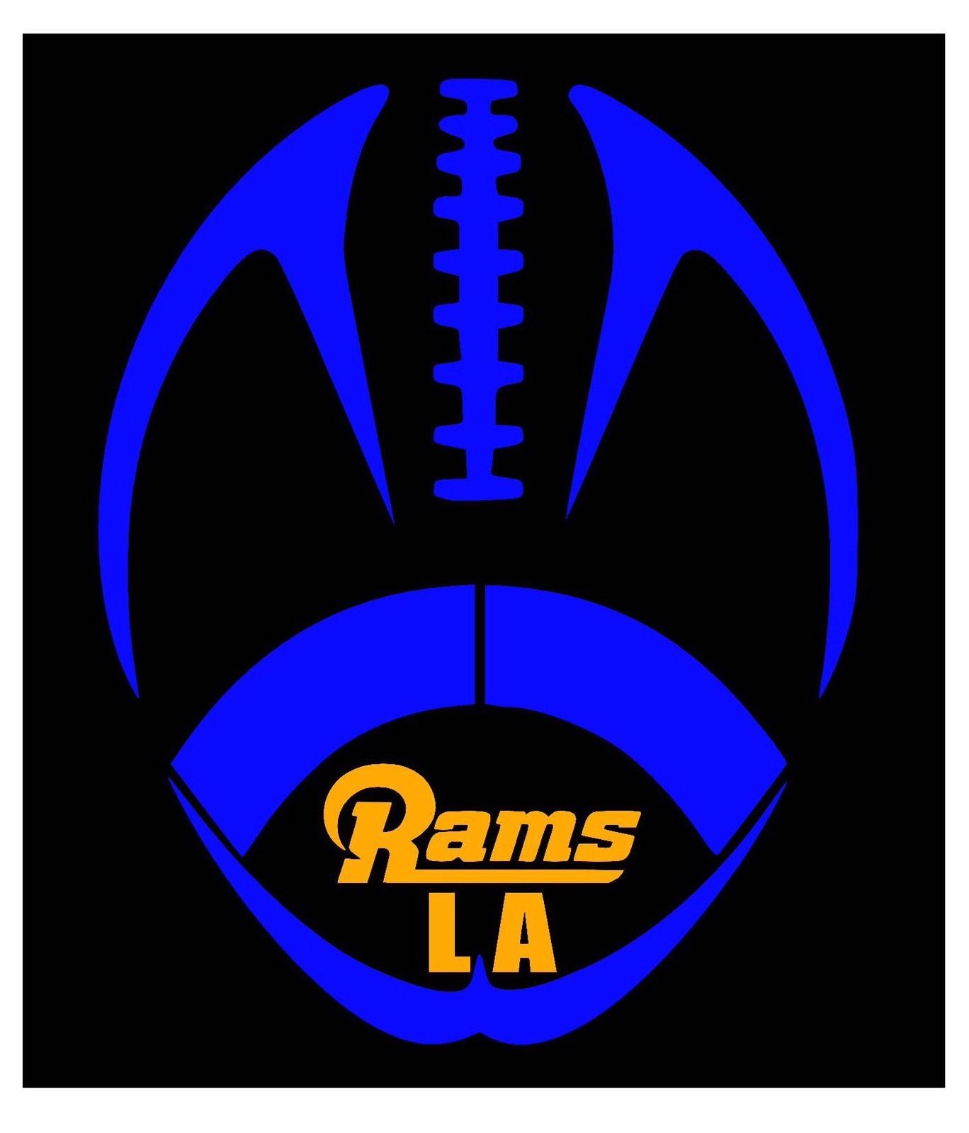 Brand New RAMS LA Football Die Cut Vinyl Decal Sticker Car Window ...