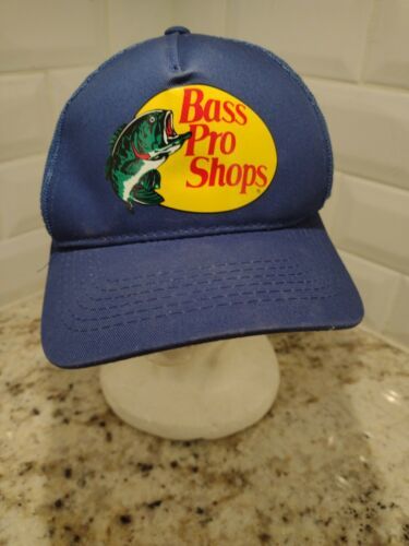 Blue Bass Pro Shops Hat Mesh Adjustable Snapback Trucker Baseball Fishing #12