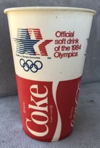 Coca Cola 1984 OLYMPICS 10 oz Wax Paper Lily Cup - $1.95