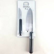Ikea FÖRDUBBLA Stainless Steel 2-Piece Knife Set Dark Gray Durable New - $14.81