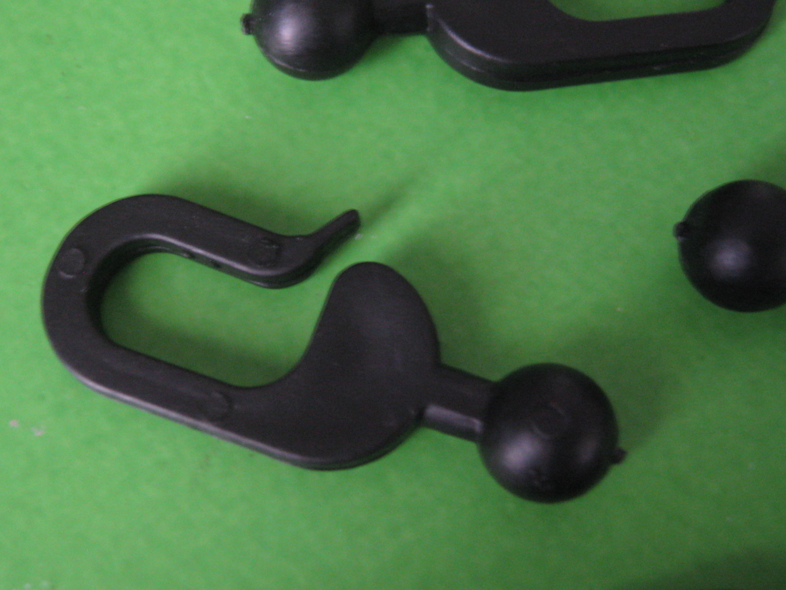 25pcs Black Railed Plastic Hooks for Gazebo Curtains or Mosquito