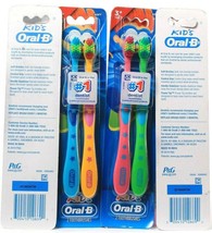 4 Packs Oral B Kids Multi Colored Control Grip Power Tip Soft 2 Ct Toothbrush