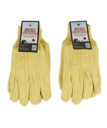 Heavy Chore Gloves Size Large Extra Thick Yellow 2 Pack - $9.49