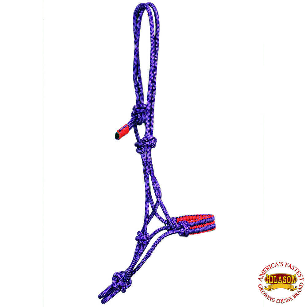 Purple Horse Halter Braided Poly Rope Western Tack Hilason UA422