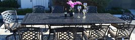 11 piece outdoor dining set cast aluminum powder coated 132 extension table. image 2