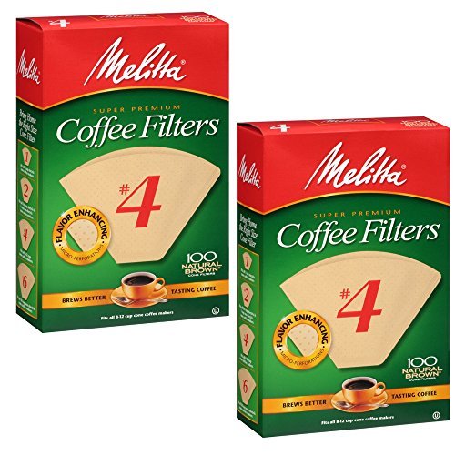 Melitta 4 Coffee Filters, Natural Brown, 100 countPack of 2 Other