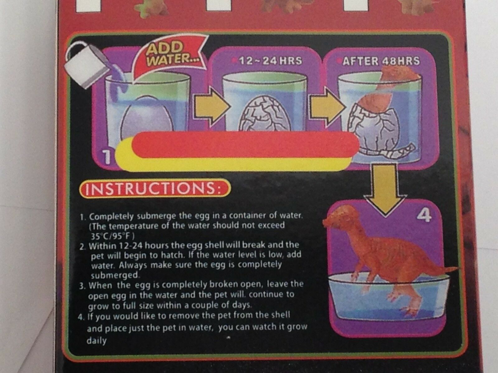 Magic Growing Pet Dinosaur Egg Toy Grows in Water Dinosaurs Vary