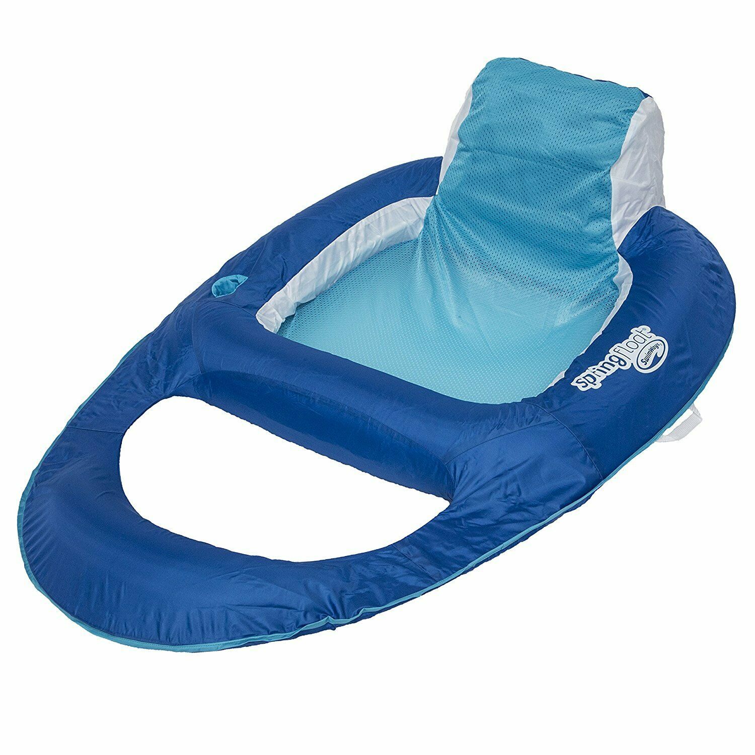 Blue Float Recliner Lounger Swimming Pool Chair Inflatable Lounge Chair