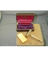 Vintage Gillette Gold Tone Aristocrat Razor In Original Box With Blade H... - $150.00