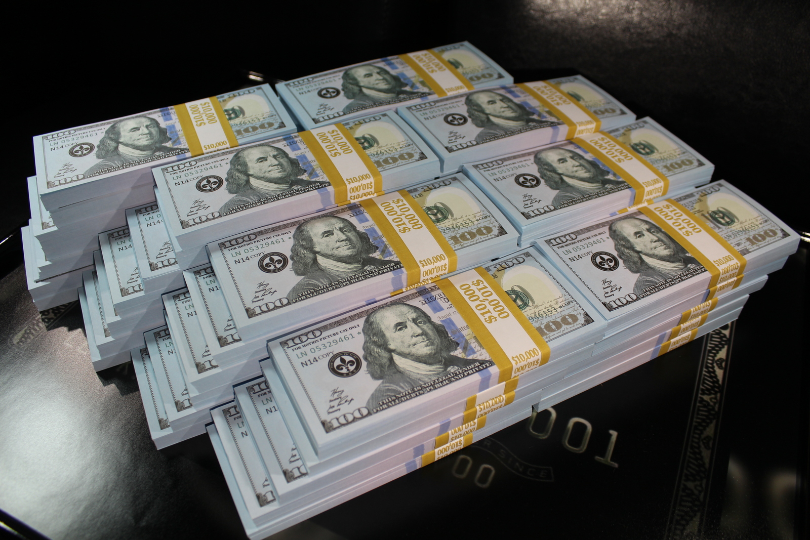 10k Full Print Realistic Prop Money New 10 000 Dollar Bills Cash Fake Movie Real Paper Money Us