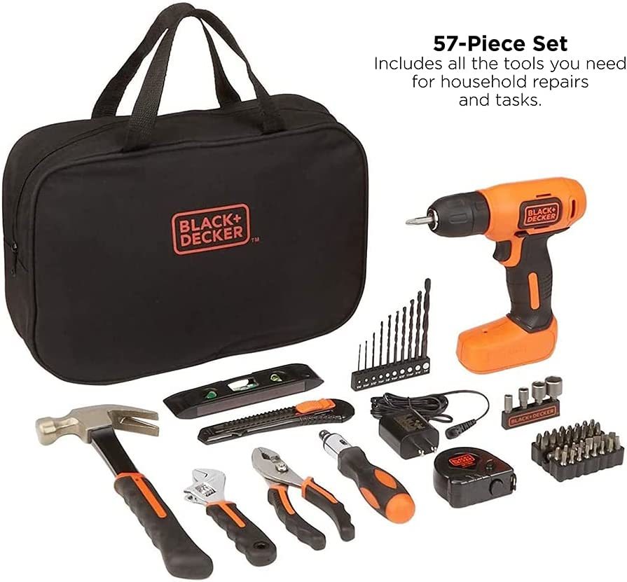 20V Battery Powered MAX Drill and Home Tool Kit, 34 Piece (BDCD120VA)  Orange