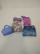 Barbie Lot/4 Items Dress Shorts Top Purse - $12.19