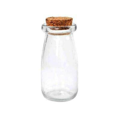 Glass Bottle Clear Container Jar Cylinder with Cork 4x2 Potion Holds 100ml 1pc