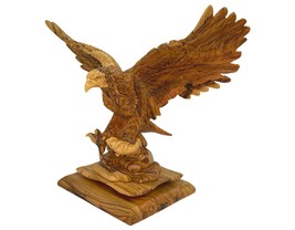 Eagle Hawk Figure, Wooden Animal, Fengshui wealth money, Gift For Him, Home Deco - $999.99