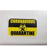 Corona Virus Quarantine 4&quot; | Decal Vinyl Sticker | Cars Trucks Vans Wall... - $3.91