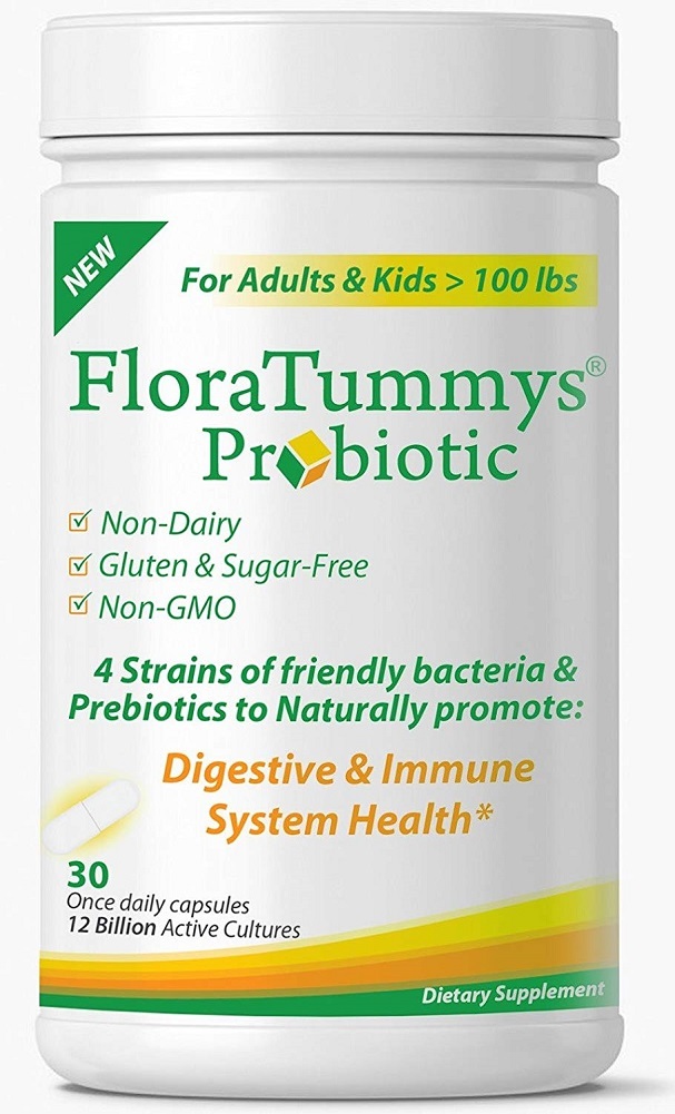 FloraTummys Best Probiotic for Women, Men and Kids. 12 Billion, Made in The USA.