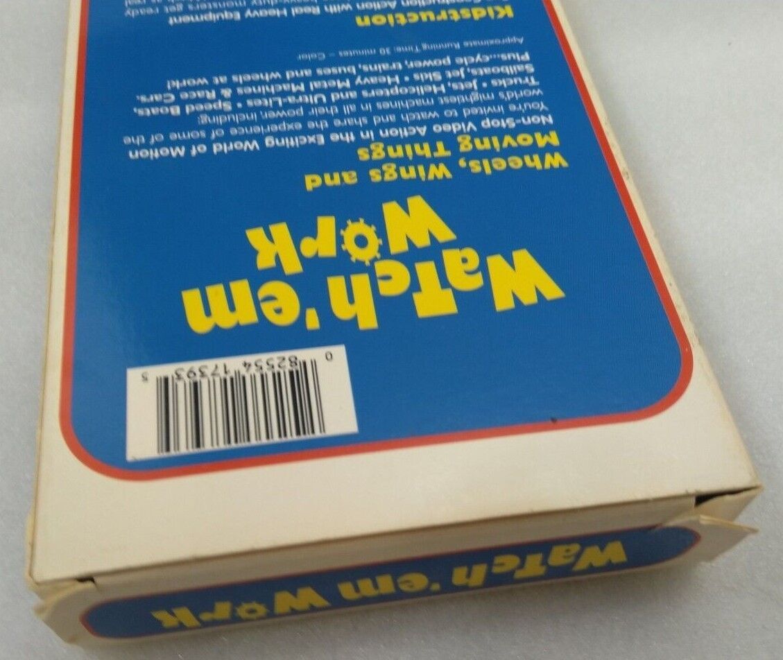 VHS Watch em Work Wheels Wings and Moving Things Kidstruction (VHS