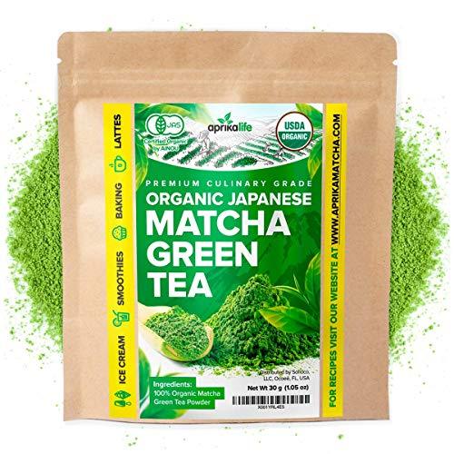 AprikaLife Premium Organic Japanese Matcha Green Tea Powder - USDA & JAS Organic