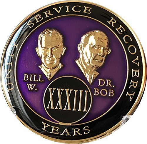 33 year AA Medallion Purple Tri-Plate Founders Bill & Bob Chip XXXIII