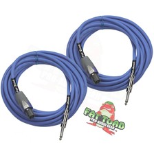 Speakon to 1/4&quot; Male Cables (2 Pack) by FAT TOAD - 25 ft Professional Pr... - $28.95