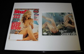 Bonnie Somerville 16x20 Signed Framed 2005 Stuff Magazine Cover & Photo Set JSA