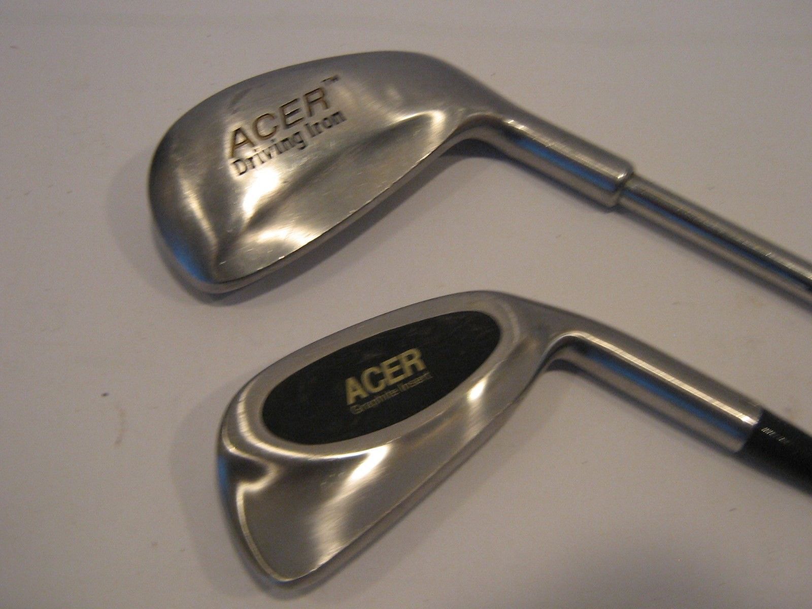 2 ACER GOLF IRONS, 18 DRIVING IRON,3 GRAPHITE INSERT IRON Golf Clubs