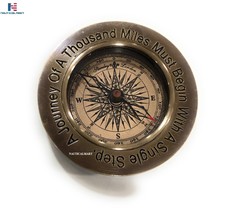 NauticalMart Antiqued Brass Nautical Paperweight Compass Antique Vintage Style